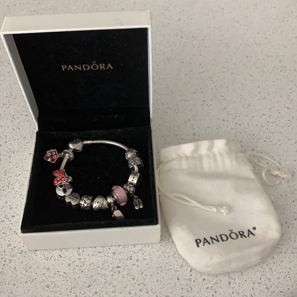 Pandora bracelet silver with 11 charms - Picture 3 of 6